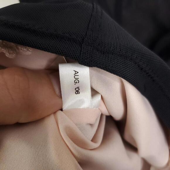 Express Top Womens Small Lace Trim Boning Plunge V Neck Y2K Babydoll Side Zip - Picture 8 of 11